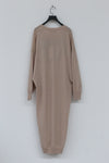 SWAYING/KNIT Deconstructed v-neck dress (with corset) SW212LS10 camel PS31